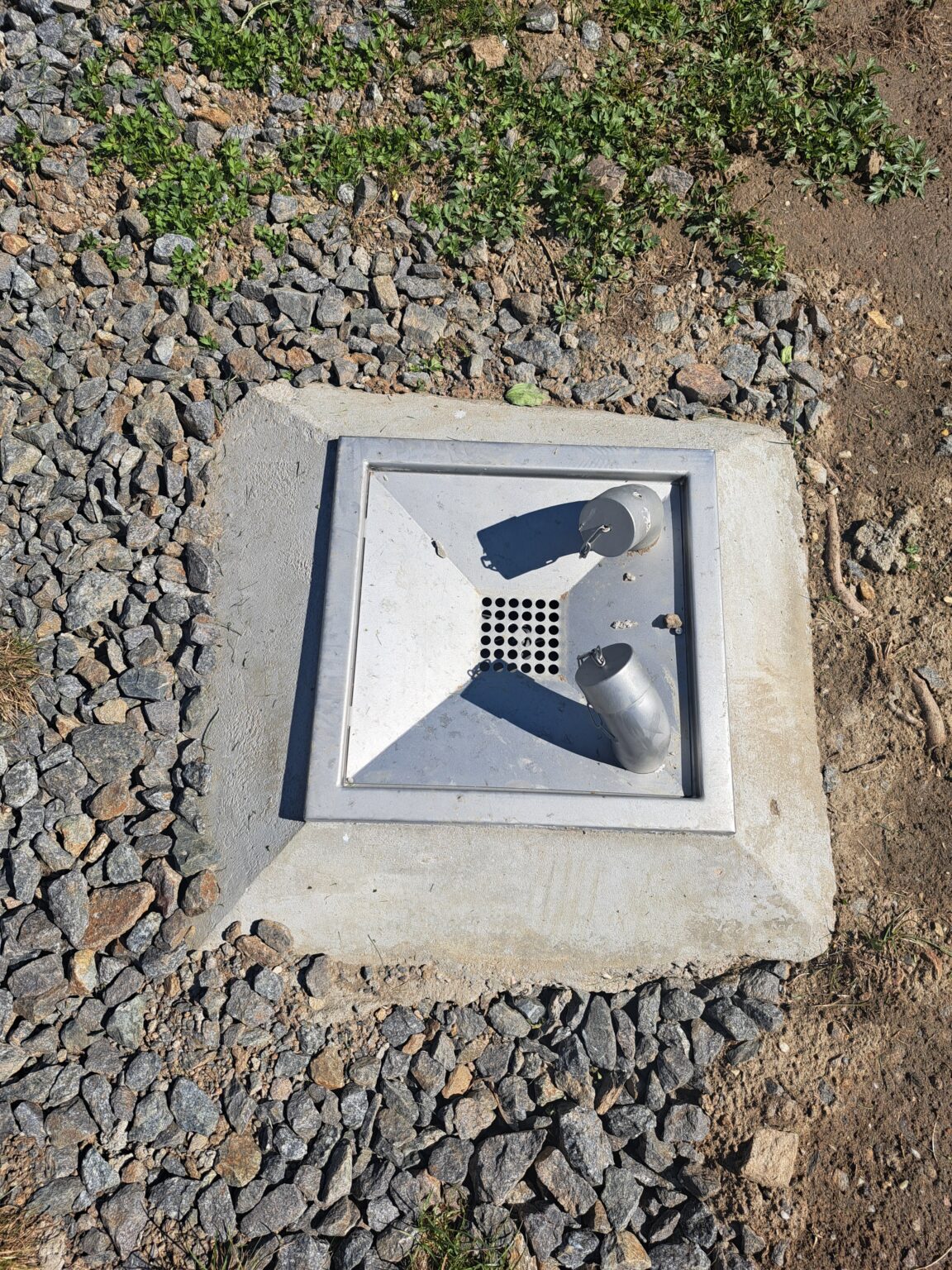 Výlevka na šedou vodu na parcele STellplatz